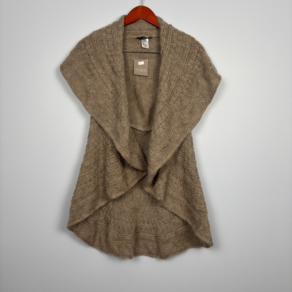 NWT Renee’s Anthropologie Women’s Mohair & Wool Vest Shrugs Knit Poncho Size ML